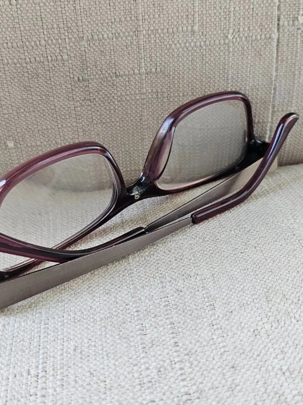 Vintage See Women Eyeglasses Frame Red/Gunmetal Tone Eyewear SEE5364 Glasses